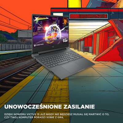 16. HP Victus 15-fb3231nw Ryzen 7 7445HS 15,6"FHD IPS 144Hz 300nits AG 16GB DDR5 5600 SSD512 RTX4050_6GB Cam 720p 70Wh Win11 Gray 2Y