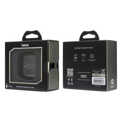 6. Etui Audi IML Geometric Pattern na AirPods 1 / 2 - szare
