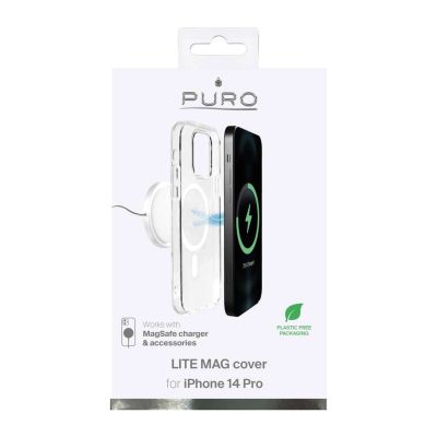 2. Etui silikonowe Puro Lite Mag MagSafe do iPhone 14 Pro - przezroczyste