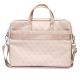 3. Torba Guess Saffiano 4G Triangle Logo na laptopa 16'' - różowa
