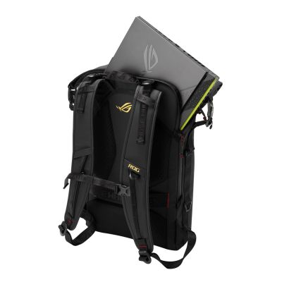 19. ASUS ROG SLASH Backpack Edition 20 plecak Plecak rolowany Czarny Poliester, Skóra woskowana (Pull Up)