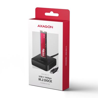 10. Axagon ADSA-M2C11L stacja dokująca do dysków twardych USB 3.2 Gen 2 (3.1 Gen 2) Type-C Czarny