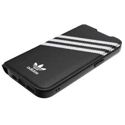 7. Etui Adidas OR Booklet Case PU na iPhone 14 Pro - czarno-białe