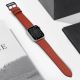 4. Pasek skórzany Strap Leather do Apple Watch 38 / 40 / 41 mm opaska bransoleta - czerwony