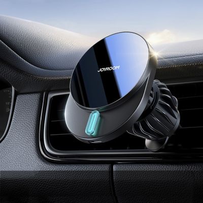 5. Uchwyt Joyroom JR-ZS409 magnetyczny z ładowarką indukcyjną 15W na kratkę nawiewu w samochodzie - czarny