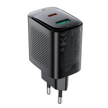 Ładowarka sieciowa Acefast A106 GaN PD 45W USB-C USB-A - czarna