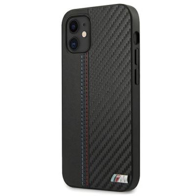 2. Etui BMW M Collection PU Carbon Stripe na iPhone 12 mini - czarne