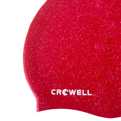 10. Czepek pływacki silikonowy Crowell Recycling Pearl czerwony kol.9