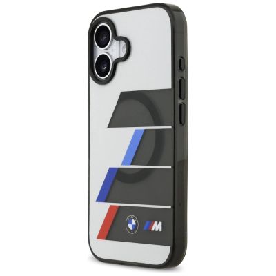 2. Etui BMW M IML Metal Buttons Tricolor Lines MagSafe na iPhone 17 - szare