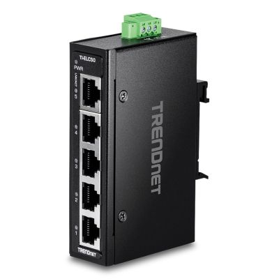 6. Trendnet TI-ELC50 przełącznik sieciowy Nie zarządzany Fast Ethernet (10/100) Czarny