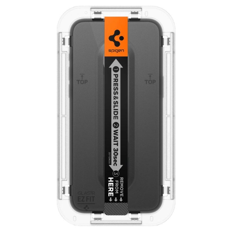 5. Szkło hartowane Spigen Glas.tR EZ Fit FC na iPhone 15 Pro Max - czarne 2 szt.