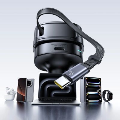 13. Ładowarka samochodowa Baseus PrimeTrip VR1 60W USB-A USB-C ze zwijanym kablem USB-C - czarna