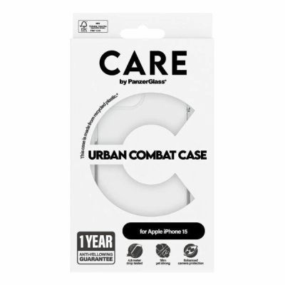4. Etui CARE by PanzerGlass Urban Combat Case na iPhone 15 - przezroczyste
