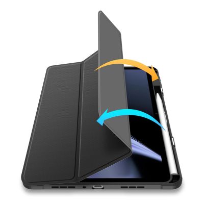 6. Dux Ducis Toby pancerne etui z klapką Smart Case do Oppo Pad z uchwytem na rysik czarny