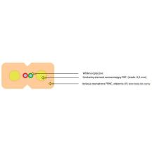 Kabel optyczny uniwersalny EmiterNet płaski drop FRP J-V(ZN)H 2E 9/125 G.657A1 Z043B LSZH (szpula 2000m) czarny