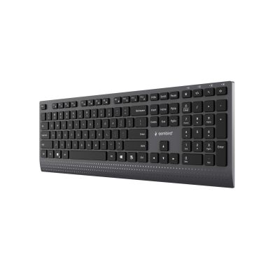 4. GEMBIRD KLAWIATURA SLIM PRZEWODOWA MULTIMEDIALNA CZARNA, USB-C, UKŁAD US
