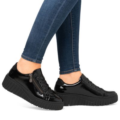 2. Buty na koturnie czarne Rieker W N2501-00