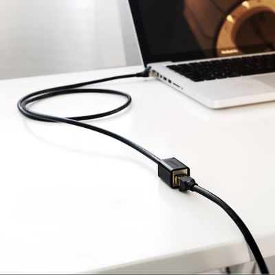 4. Kabel Ugreen NW112 11278 sieciowy Ethernet RJ45 (żeński) - RJ45 (męski) F/UTP Cat. 6 1 Gbps 0.5m - czarny