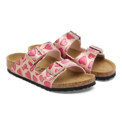 3. Birkenstock klapki ARIZONA KIDS BS 1030434 ELECTRIC METALLIC COPPER HEARTS (szerokość standardowa)