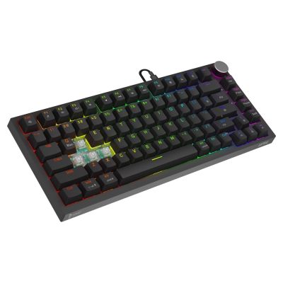 2. SAVIO KLAWIATURA MAGNETYCZNA ASTRAL BLACK OUTEMU WHITE JADE RGB