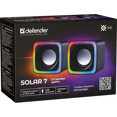 11. DEFENDER GŁOŚNIKI KOMPUTEROWE SOLAR 7 2.0 6W USB 65117