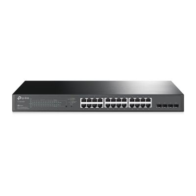2. TP-Link JetStream TL-SG2428P przełącznik sieciowy Zarządzany L2/L2+ Gigabit Ethernet (10/100/1000) Obsługa PoE 1U Czarny