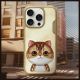 8. Etui Nimmy Big Eyed Pet 2.0 Cat na iPhone 16 Pro - zielone