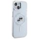 4. Etui Karl Lagerfeld IML Metal Karl&Choupette Head MagSafe na iPhone 15 - białe