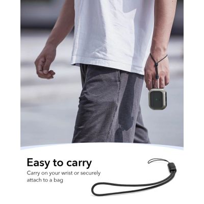 7. Etui ESR Orbit HaloLock MagSafe na AirPods Pro 3 - szaro-czarne