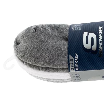2. Skechers 3pk Mens Qtr Colorbloc Socks S118998-GRY Szare 43-46