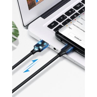 6. Kabel Ugreen US287 60117 USB-A / USB-C 3A 1.5m - czarny