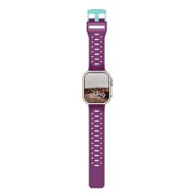 UAG Civilian - silikonowy pasek do Apple Watch 44mm-49mm (Apple Watch 4-11, SE 1-3, Ultra 1-3) (deep purple synth / aqua)