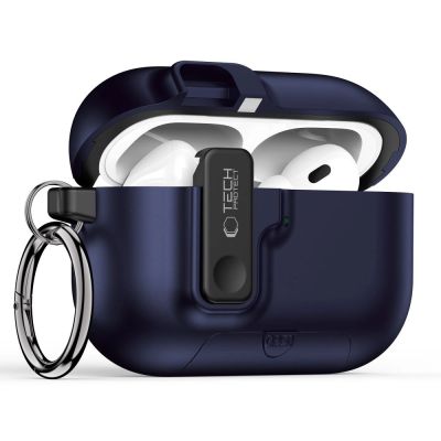 2. Etui Tech-Protect Slim Hook na AirPods Pro 3 - granatowe