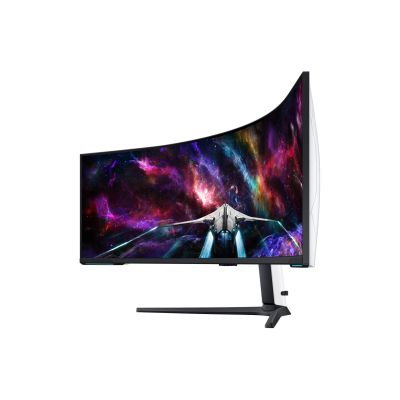 4. Samsung Odyssey S57CG954NU monitor komputerowy 144,8 cm (57") 7680 x 2160 px 8K Ultra HD QLED Czarny, Biały