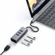 5. Satechi Aluminium Hub 2in1 - aluminiowy Hub do laptopów i komputerów stacjonarnych USB-C (3x USB-A, Ethernet) (space gray)