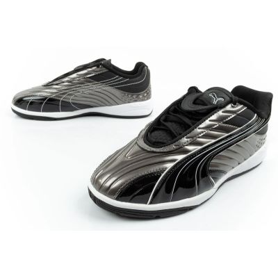 8. Puma buty sportowe sneakersy dziecięce V-S2 Goalgetter modne srebrne