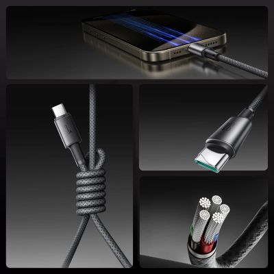 11. Kabel Joyroom S-A50 Unlimited Series 3A USB-A - USB-C z organizerem magnetycznym 1,2m - szary