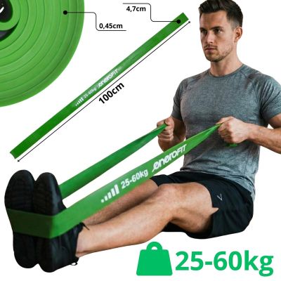 16. GUMA TAŚMA OPOROWA POWER BAND 25-60KG ZIELONA ENERO FIT