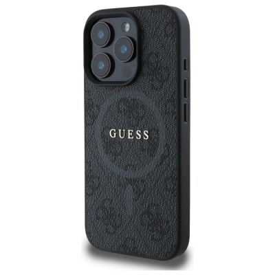2. Etui Guess 4G Ring Classic Logo MagSafe na iPhone 16 Pro Max - czarne