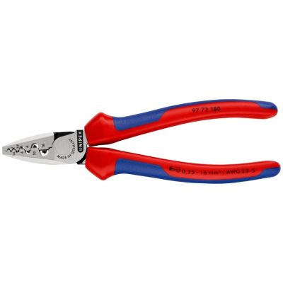 5. Knipex 97 72 180 zaciskarka kablowa Scyzoryk Niebieski, Czerwony, Srebrny