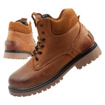 Wrangler Yuma buty męskie sztyblety trzewiki eleganckie skórzane brązowy biały