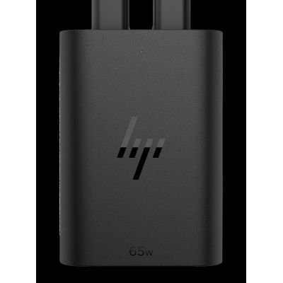 4. Zasilacz sieciowy HP 65W GaN Laptop Charger 2xUSB-C czarny 600Q7AA