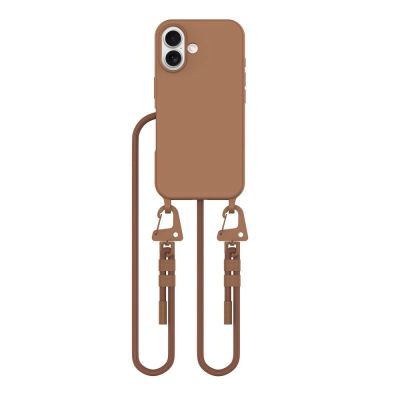 3. Etui Tech-Protect MagNecklace MagSafe ze smyczą na iPhone 16 - brązowe