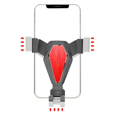 2. Grawitacyjny uchwyt samochodowy do smartfona na kratkę srebrny (YC07)