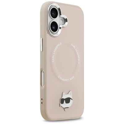 4. Etui Karl Lagerfeld Choupette Pin MagSafe do iPhone 17 - różowe