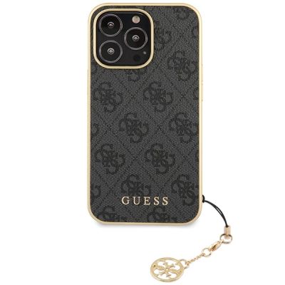 3. Etui Guess 4G Charms Collection na iPhone 14 Pro - szare