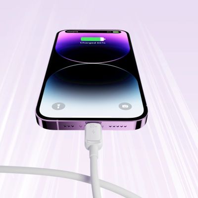 11. Kabel Joyroom Multi-Color Series A14 USB-C / Lightning 30W 1.2 m - biały
