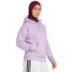 4. Bluza damska adidas Essentials Linear French Terry Hoodie fioletowa JY0036