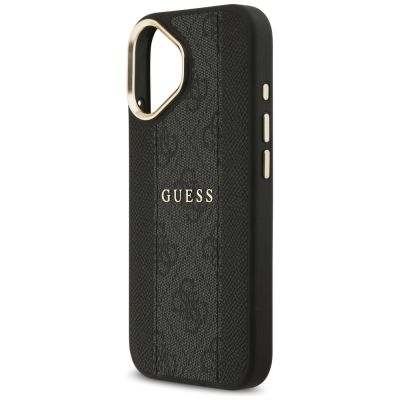 6. Etui Guess 4G Stripe MagSafe na iPhone 17 - czarne