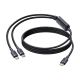 2. Kabel Baseus Flash 4 140W 2w1 USB-C do USB-C + USB-C 1.5 m - czarny